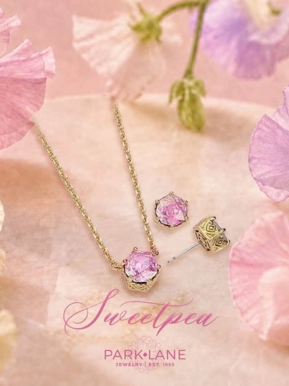 Park Lane Sweet Pea Necklace and Earring Set